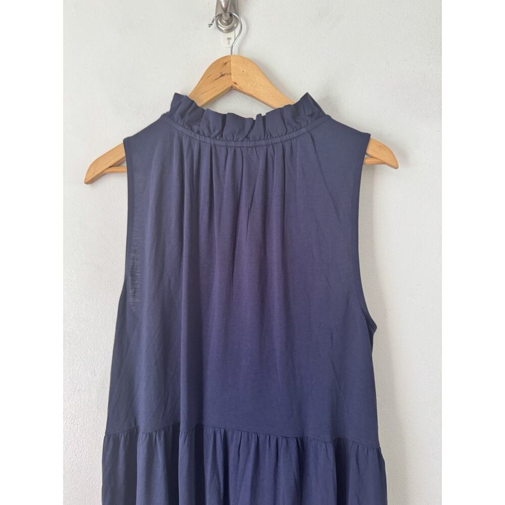 NWOT Lilly Pulitzer Malone Navy Blue Maxi Dress Size Small Tiered Tassel Boho - Picture 9 of 11